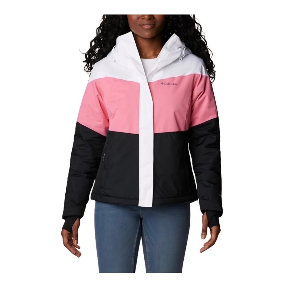 Columbia Tipton Peak II Insulated Jacket Pink White‎ Black Omni-Tech Size Medium